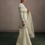 Inaya Crepe Silk Multi-Needle Embroidered Sharara Set with Organza Dupatta (MF)