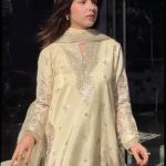 Inaya Crepe Silk Multi-Needle Embroidered Sharara Set with Organza Dupatta (MF)