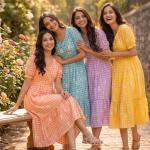 Muslin Silk Gingham Print Designer Kurti (KA)