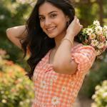 Muslin Silk Gingham Print Designer Kurti (KA)
