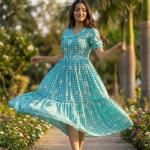 Muslin Silk Gingham Print Designer Kurti (KA)