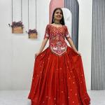 Prisha Vichitra Silk Embroidered Wedding Lehenga Choli Set with Dupatta
