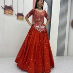 Prisha Vichitra Silk Embroidered Wedding Lehenga Choli Set with Dupatta
