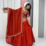 Prisha Vichitra Silk Embroidered Wedding Lehenga Choli Set with Dupatta