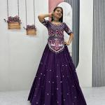 Prisha Vichitra Silk Embroidered Wedding Lehenga Choli Set with Dupatta