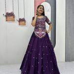 Prisha Vichitra Silk Embroidered Wedding Lehenga Choli Set with Dupatta