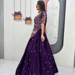 Prisha Vichitra Silk Embroidered Wedding Lehenga Choli Set with Dupatta