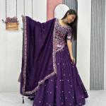 Prisha Vichitra Silk Embroidered Wedding Lehenga Choli Set with Dupatta