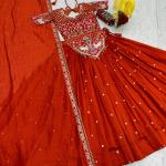 Prisha Vichitra Silk Embroidered Wedding Lehenga Choli Set with Dupatta