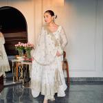 Chinon Silk Embroidered Gown Pant Set with Dupatta (wl)