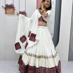 Tapi Pure Cotton Navratri Special Mirror Work Lehenga Choli Set