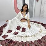 Tapi Pure Cotton Navratri Special Mirror Work Lehenga Choli Set