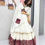 Tapi Pure Cotton Navratri Special Mirror Work Lehenga Choli Set