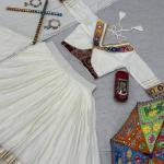 Tapi Pure Cotton Navratri Special Mirror Work Lehenga Choli Set