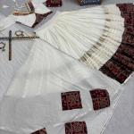 Tapi Pure Cotton Navratri Special Mirror Work Lehenga Choli Set