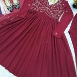 Faux Georgette Anarkali Gown Set (MF)