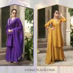 Vichitra Embroidered Palazzo Suit Set (Gr)