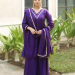Vichitra Embroidered Palazzo Suit Set (Gr)