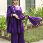 Vichitra Embroidered Palazzo Suit Set (Gr)