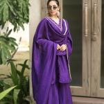 Vichitra Embroidered Palazzo Suit Set (Gr)