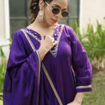 Vichitra Embroidered Palazzo Suit Set (Gr)