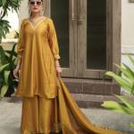 Vichitra Embroidered Palazzo Suit Set (Gr)