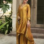 Vichitra Embroidered Palazzo Suit Set (Gr)