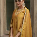 Vichitra Embroidered Palazzo Suit Set (Gr)