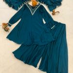 Vichitra Embroidered Palazzo Suit Set (Gr)