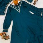 Vichitra Embroidered Palazzo Suit Set (Gr)