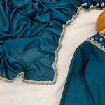 Vichitra Embroidered Palazzo Suit Set (Gr)