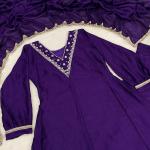 Vichitra Embroidered Palazzo Suit Set (Gr)