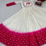 Jacquard Handwork Silk Gown