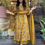 A-Line Printed Cotton Blend Suit Set (anant)