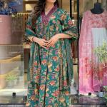 A-Line Printed Cotton Blend Suit Set (anant)