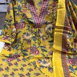 A-Line Printed Cotton Blend Suit Set (anant)