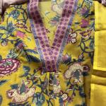 A-Line Printed Cotton Blend Suit Set (anant)