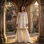 Vichitra Silk Sharara Suit Set (RR)