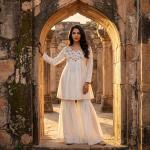 Vichitra Silk Sharara Suit Set (RR)