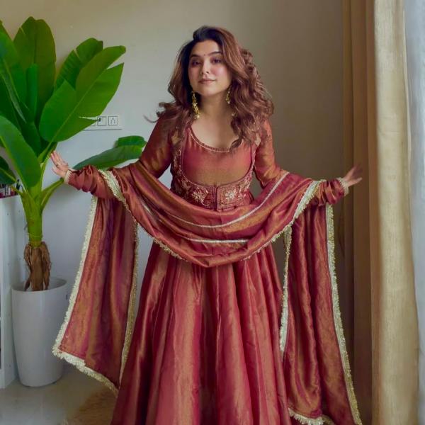 Cosmos Silk Koti Style Maxi Anarkali Suit Set with Dupatta