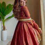 Cosmos Silk Koti Style Maxi Anarkali Suit Set with Dupatta