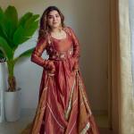 Cosmos Silk Koti Style Maxi Anarkali Suit Set with Dupatta