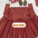 Cosmos Silk Koti Style Maxi Anarkali Suit Set with Dupatta