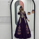 Designer Vichitra Silk Crop Top Lehenga Set with Shrug (PC)