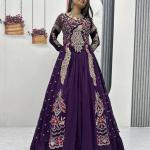 Designer Vichitra Silk Crop Top Lehenga Set with Shrug (PC)