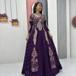 Designer Vichitra Silk Crop Top Lehenga Set with Shrug (PC)