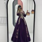 Designer Vichitra Silk Crop Top Lehenga Set with Shrug (PC)
