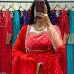 Designer Jacquard Weaving Gown with Dupatta (PC)