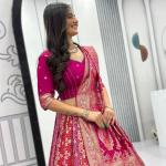 Designer Lehenga Saree Set with Jacquard Blouse (PC)