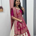 Designer Lehenga Saree Set with Jacquard Blouse (PC)